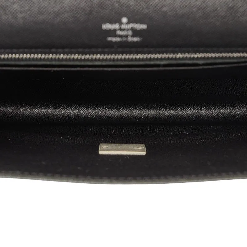 Louis Vuitton Taiga Selenga Backpack Second Bag M30782  Black Leather Men LOUIS VUITTON