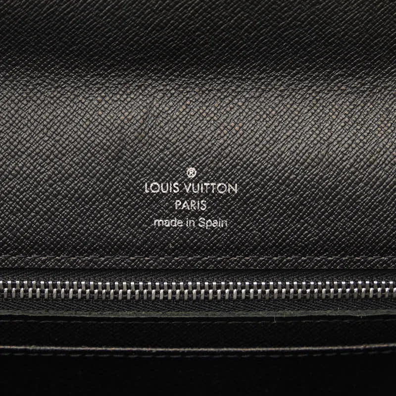 Louis Vuitton Taiga Selenga Backpack Second Bag M30782  Black Leather Men LOUIS VUITTON
