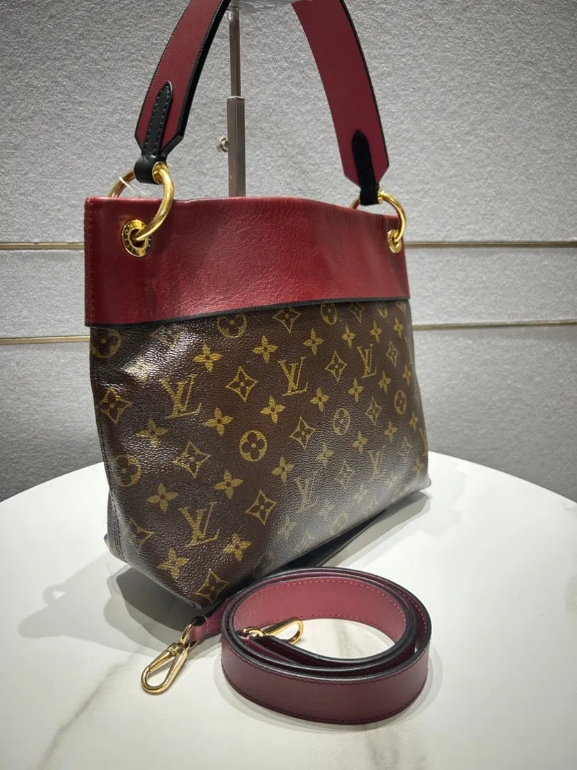 Louis Vuitton Tuileries Besace Brown Red Monogram Canvas Shoulder Bag