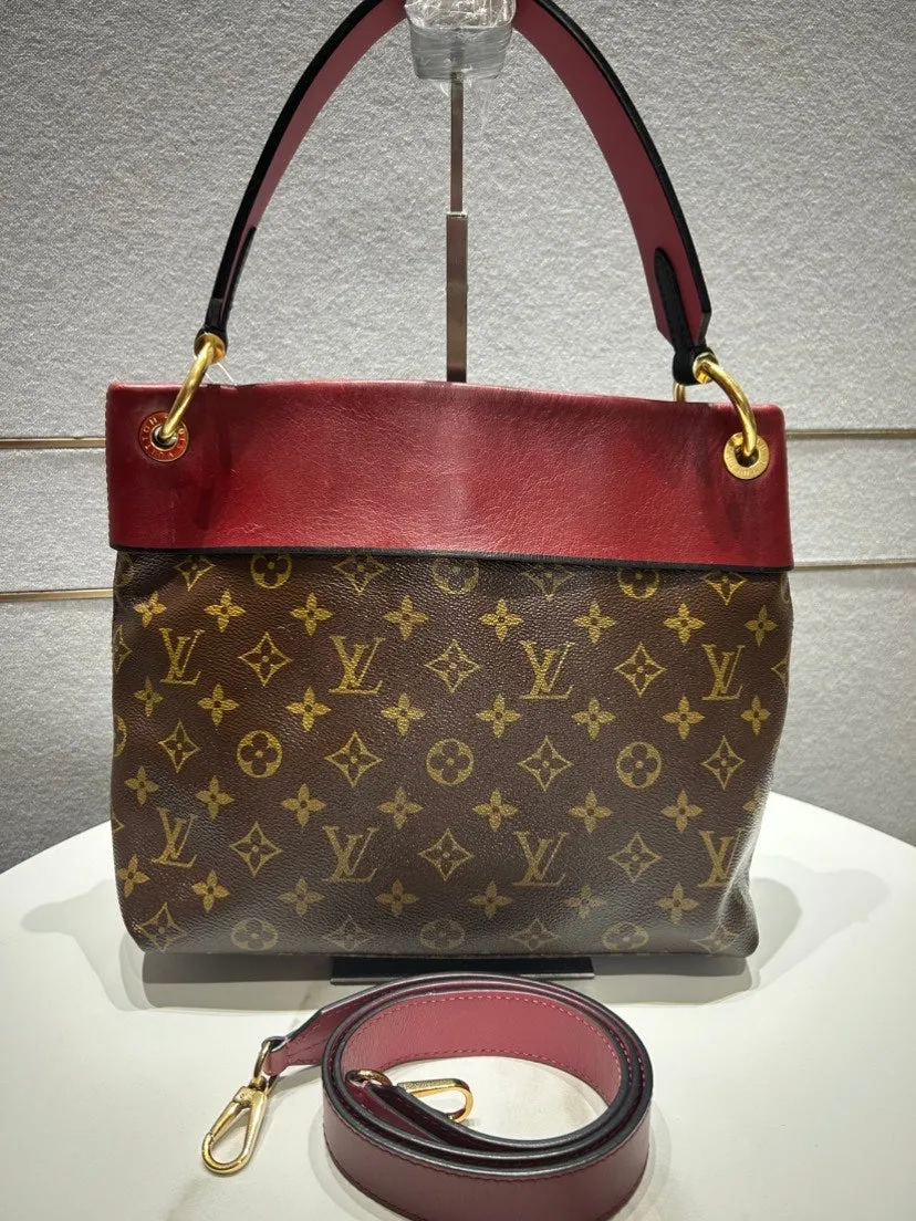 Louis Vuitton Tuileries Besace Brown Red Monogram Canvas Shoulder Bag
