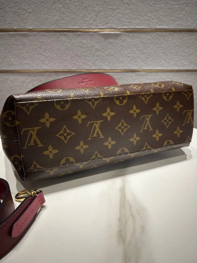 Louis Vuitton Tuileries Besace Brown Red Monogram Canvas Shoulder Bag