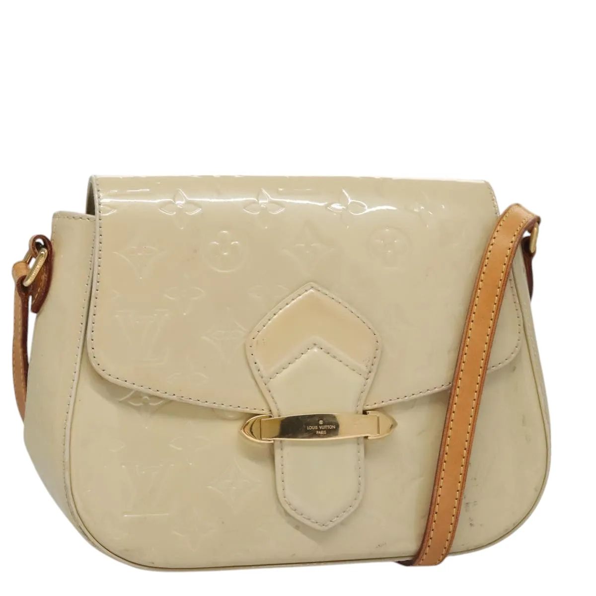 LOUIS VUITTON Vernis Bell Flower GM Shoulder Bag Broncorail M91706 105742
