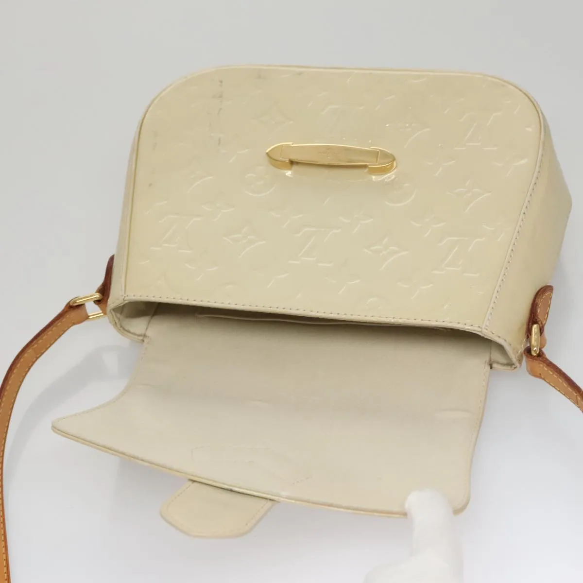 LOUIS VUITTON Vernis Bell Flower GM Shoulder Bag Broncorail M91706 105742