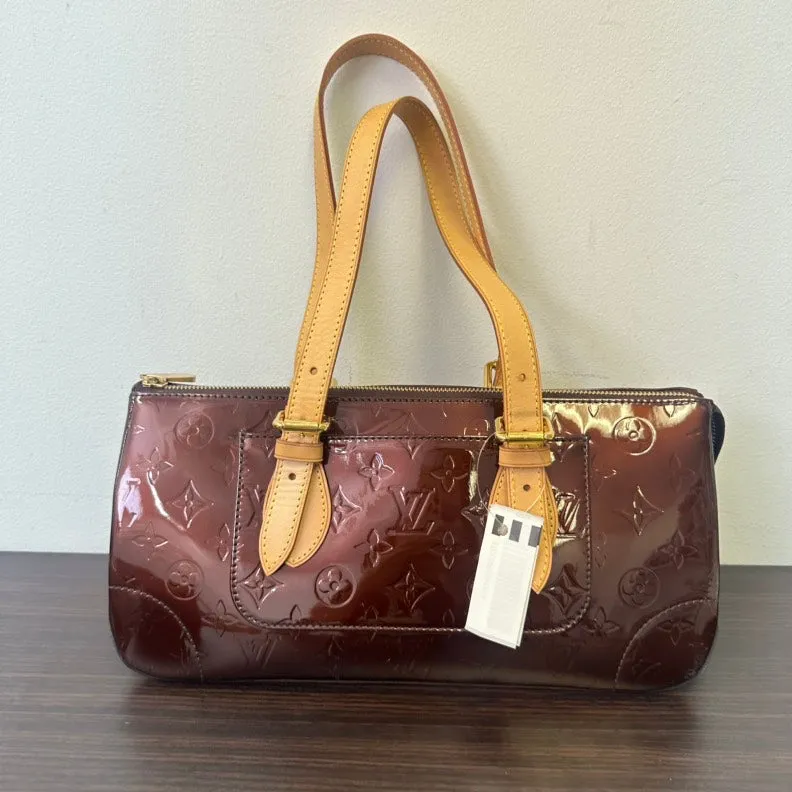 Louis Vuitton Vernis Monogram Brown Shoulder Bag Medium