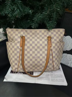 Louis Vuitton White Damier Azur Canvas Totally PM Shoulder Bag