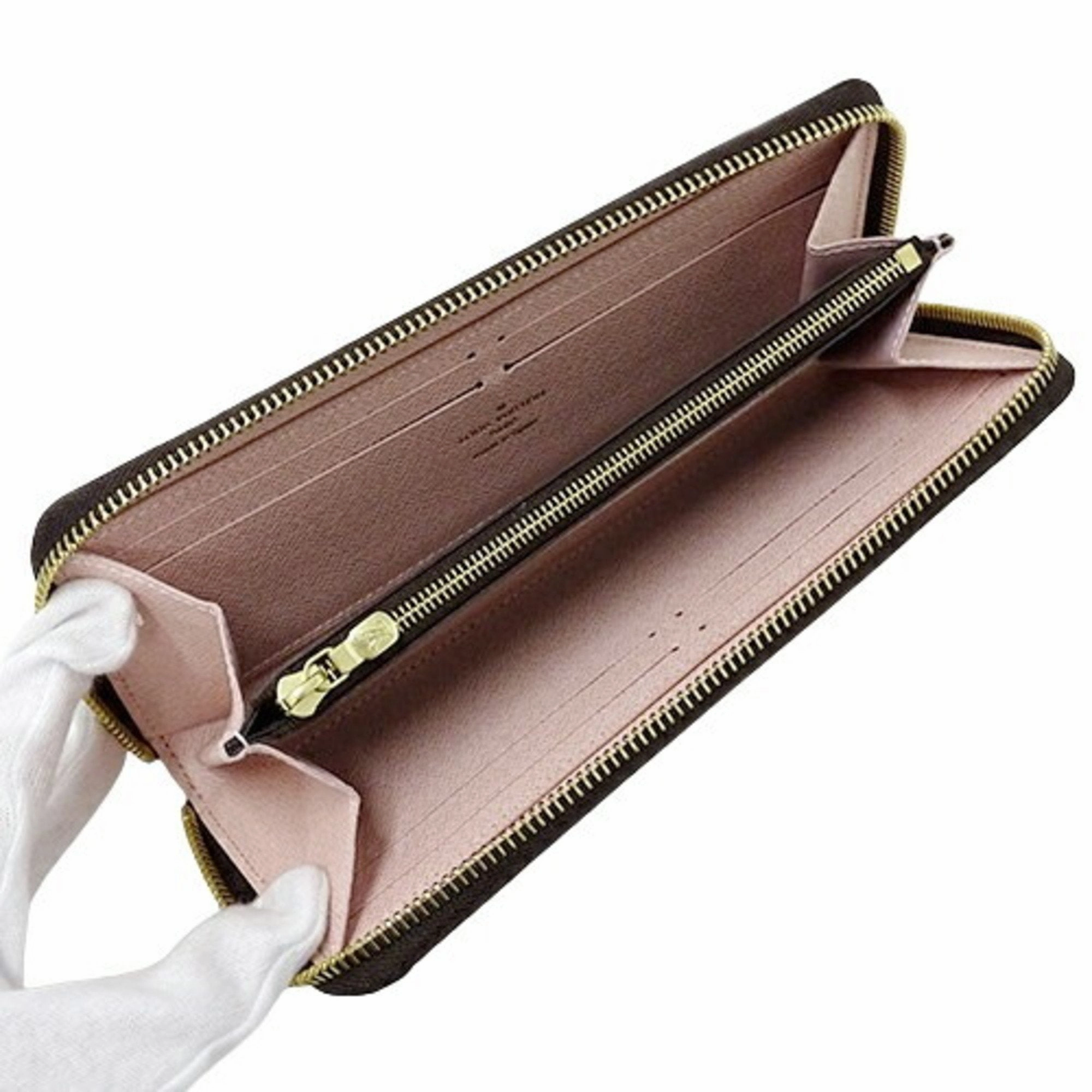 Louis Vuitton Damier Canvas Rose Ballerine Damier Canvas Long Wallet (Bi-Fold) (Pre-Owned)