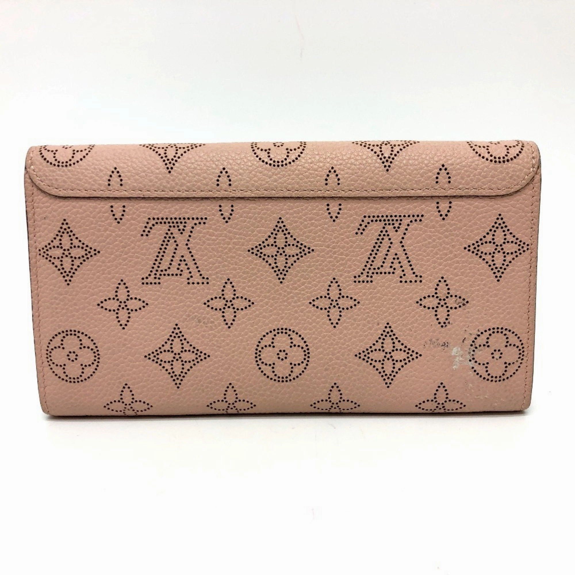Louis Vuitton Magnolia pink Monogram Mahina Leather Long Wallet (Tri-Fold) (Pre-Owned)