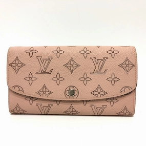 Louis Vuitton Magnolia pink Monogram Mahina Leather Long Wallet (Tri-Fold) (Pre-Owned)