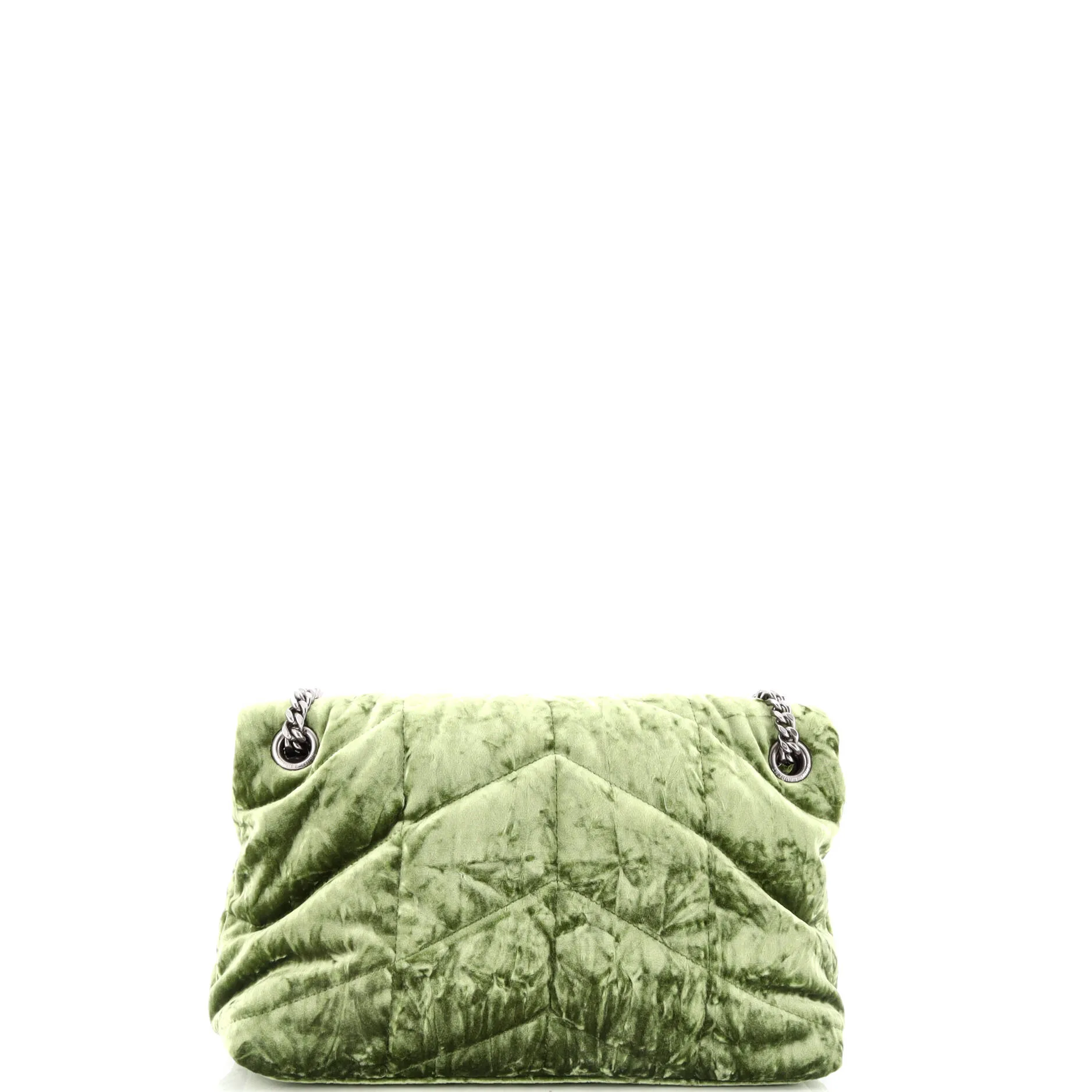 Loulou Puffer Shoulder Bag Quilted Velvet Small