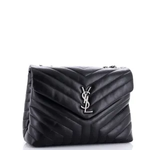 Loulou Shoulder Bag Matelasse Chevron Leather Medium