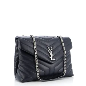 Loulou Shoulder Bag Matelasse Chevron Leather Medium