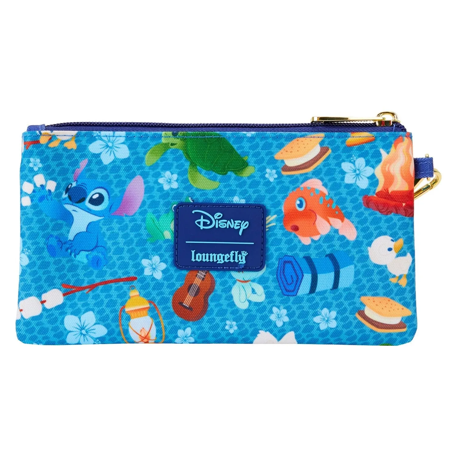 Loungefly x Disney Stitch Camping Cuties AOP Nylon Wristlet