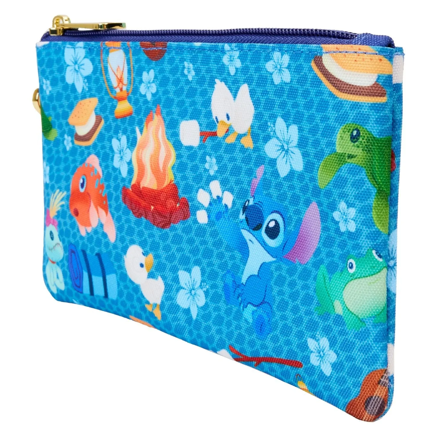 Loungefly x Disney Stitch Camping Cuties AOP Nylon Wristlet