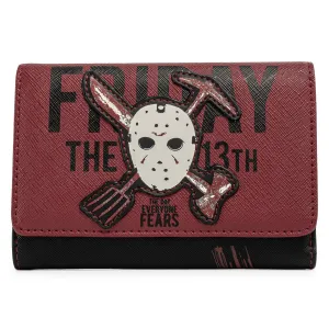 Loungefly x Friday the 13th Jason Mask Tri-Fold Purse