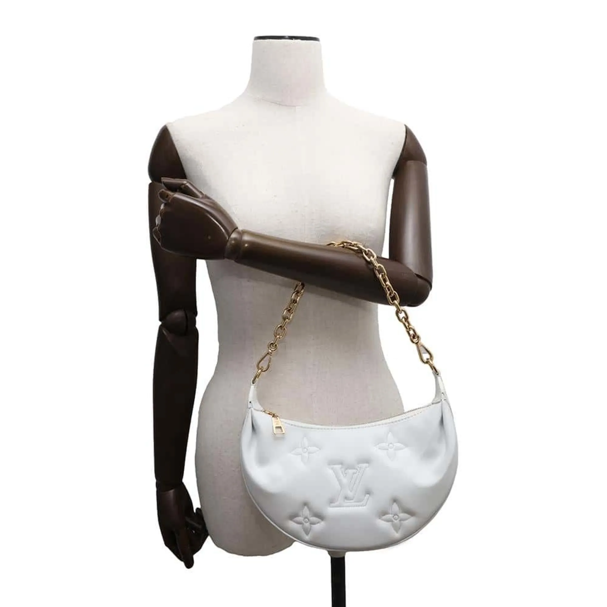 LV Cles Shoulder Bag White Leather