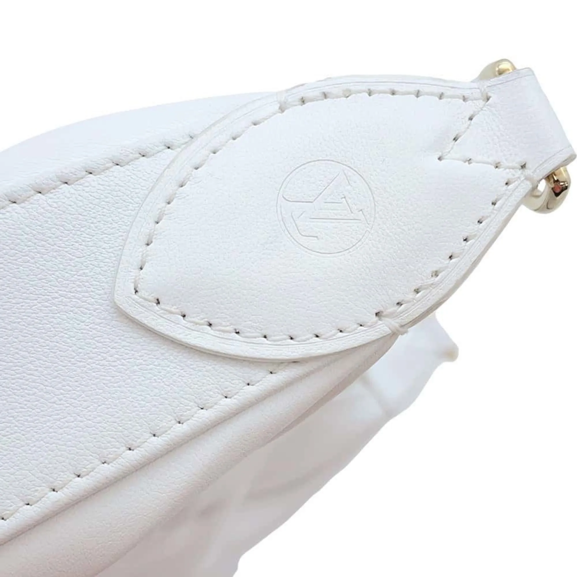 LV Cles Shoulder Bag White Leather