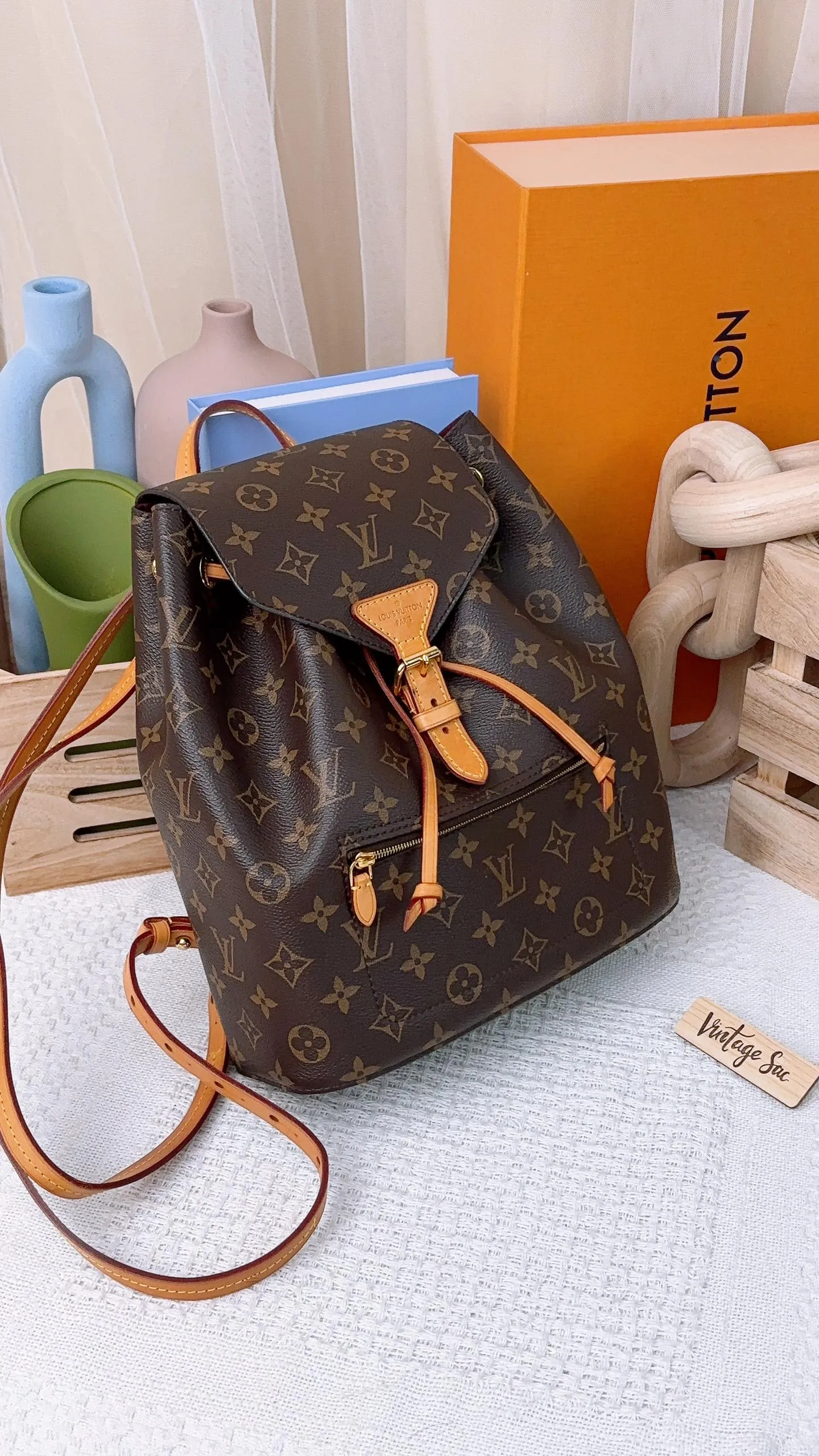 LV Monogram Mont Souris Backpack NM