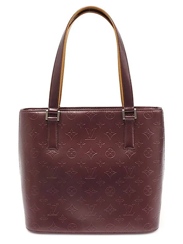 M55116 Purple Monogram Matte STOCKTON Tote Shoulder Bag