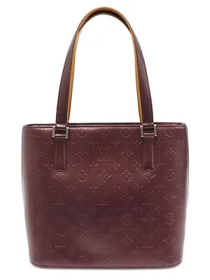 M55116 Purple Monogram Matte STOCKTON Tote Shoulder Bag