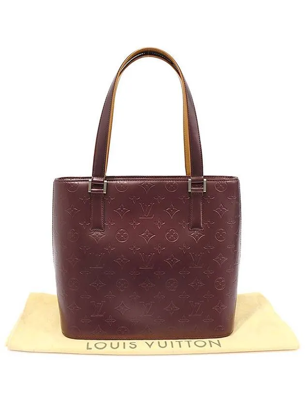 M55116 Purple Monogram Matte STOCKTON Tote Shoulder Bag