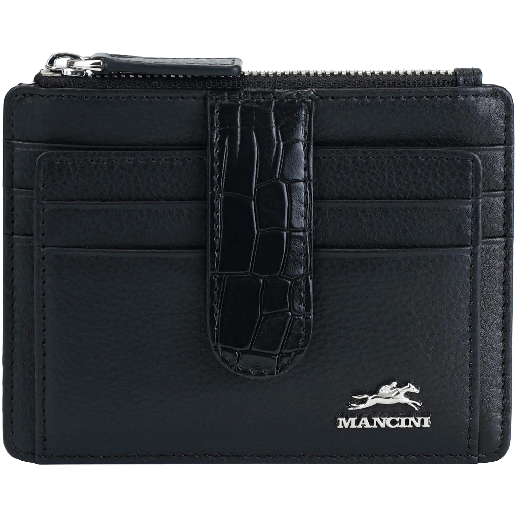 Mancini Croco2 Womens Card Case with Enhanced RFID Protection