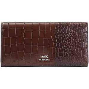 Mancini Croco2 Womens Trifold Wallet with Enhanced RFID Security