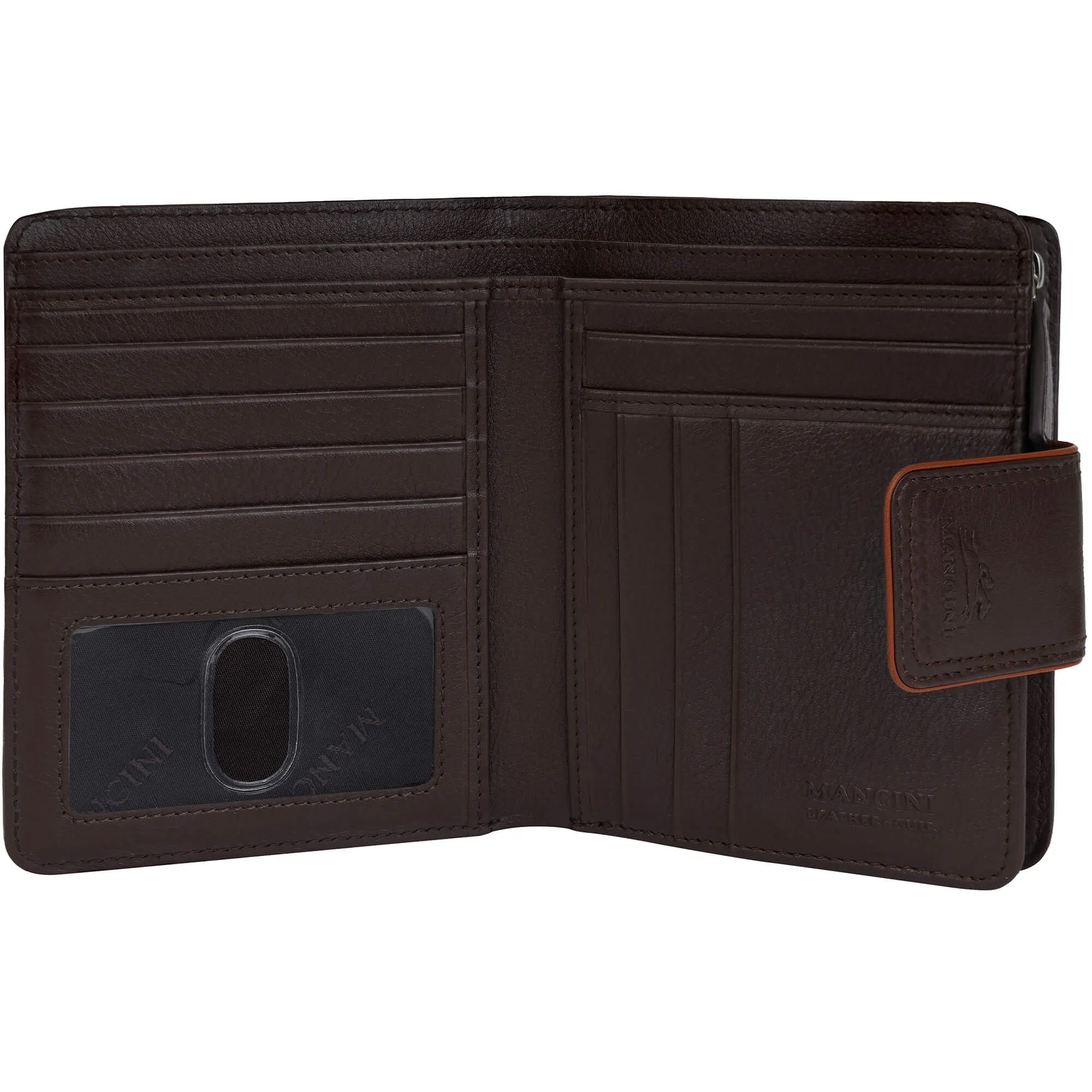 Mancini Sonoma Womens Medium Clutch Wallet with Enhanced RFID Protection