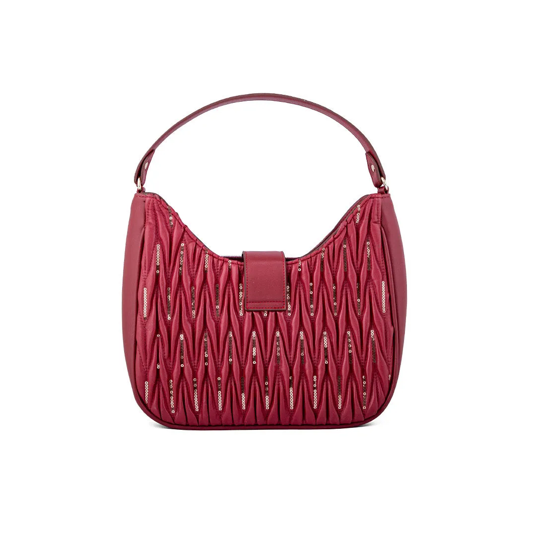 Maroon Casual Hand Bag For Ladies P55634