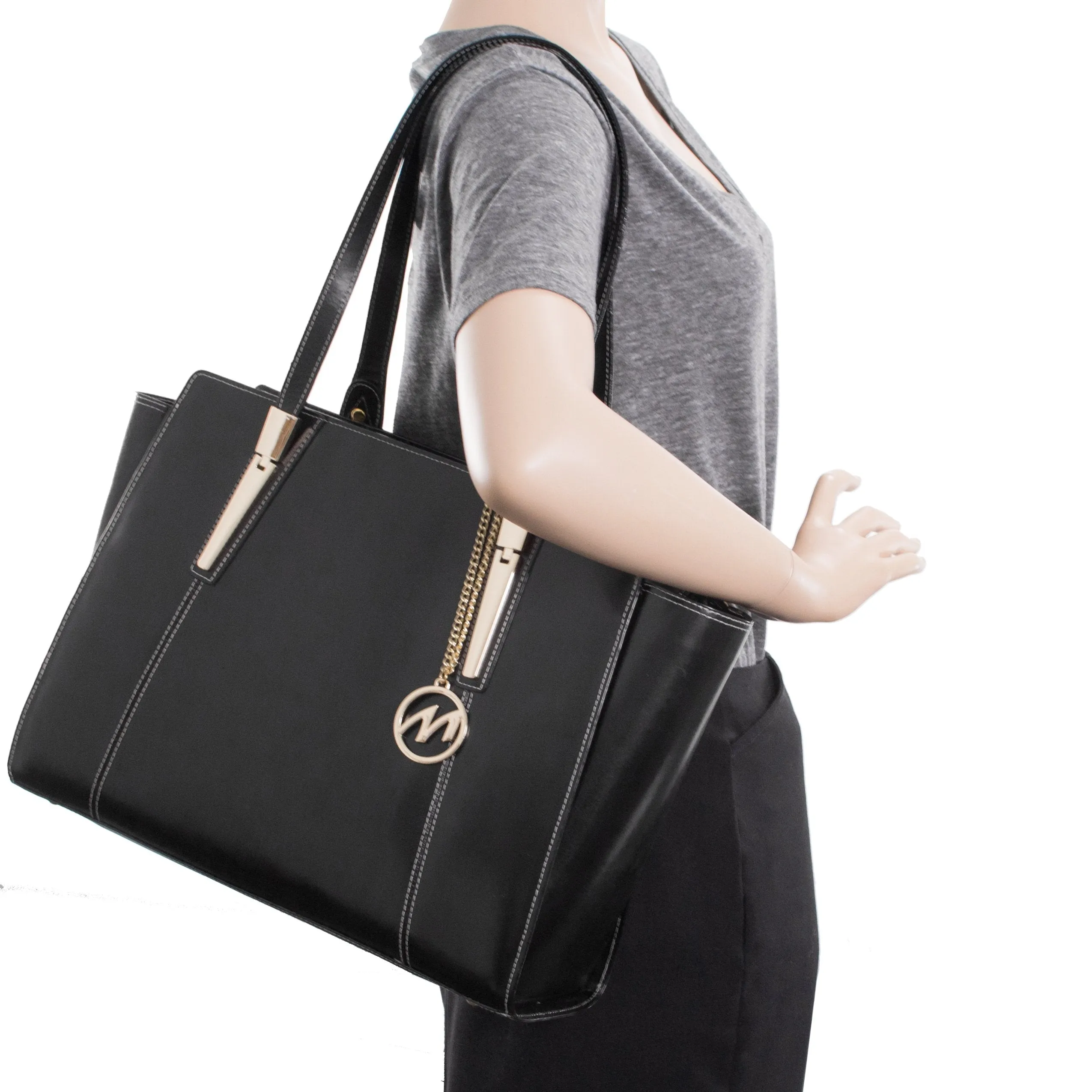 McKlein USA Aldora Leather Ladies' Tote with Tablet Pocket