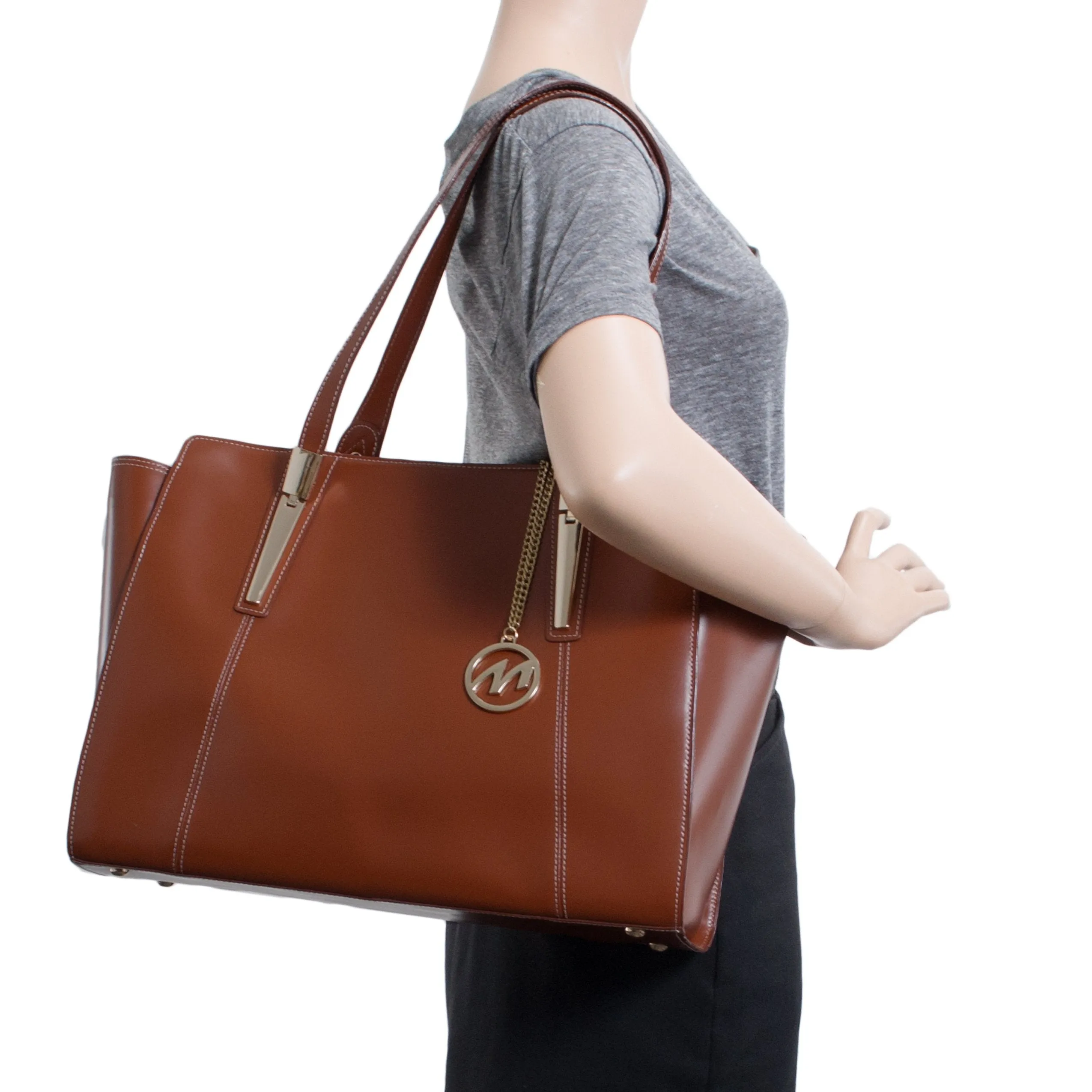 McKlein USA Aldora Leather Ladies' Tote with Tablet Pocket