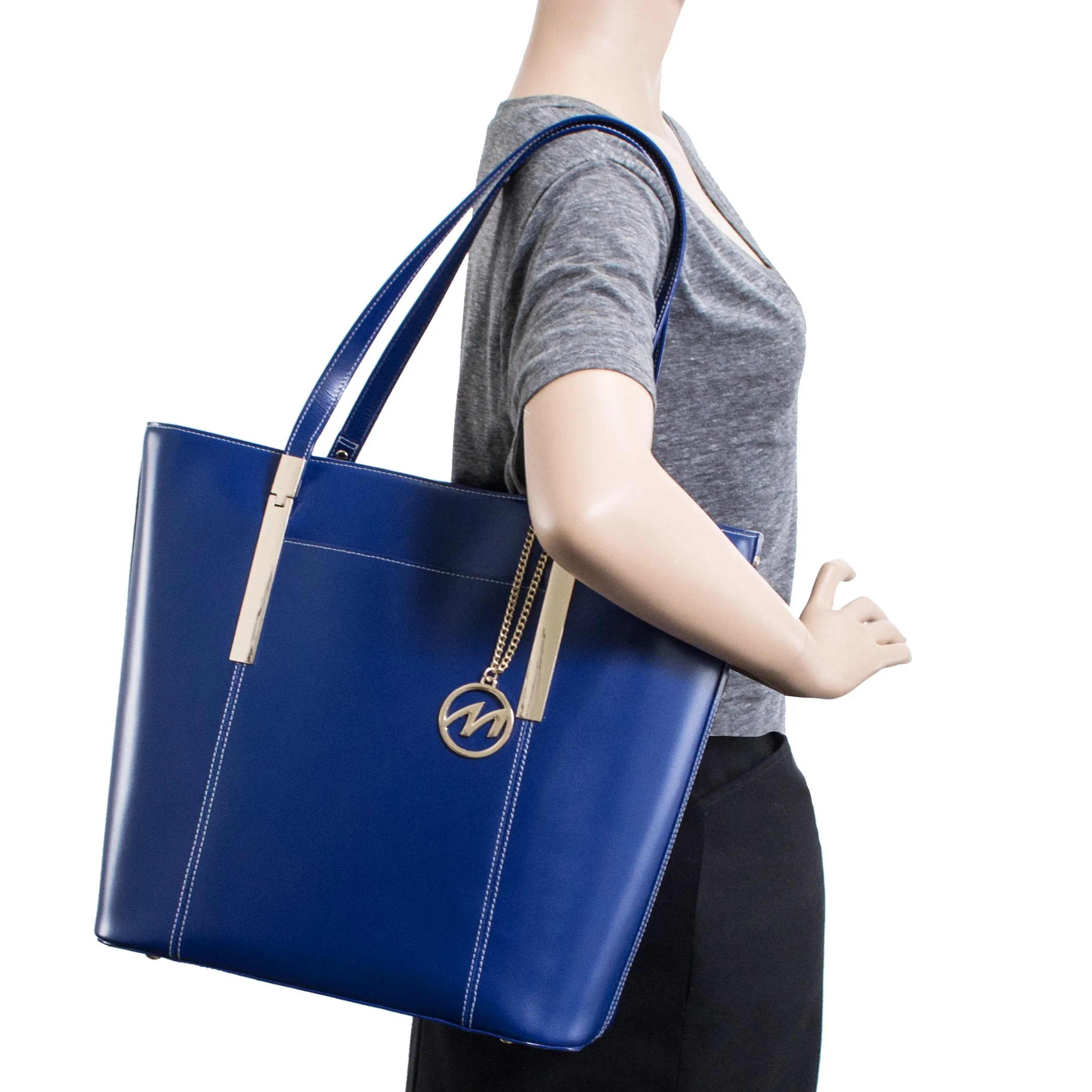 McKlein USA Deva Leather Ladies' Tote With Tablet Pocket