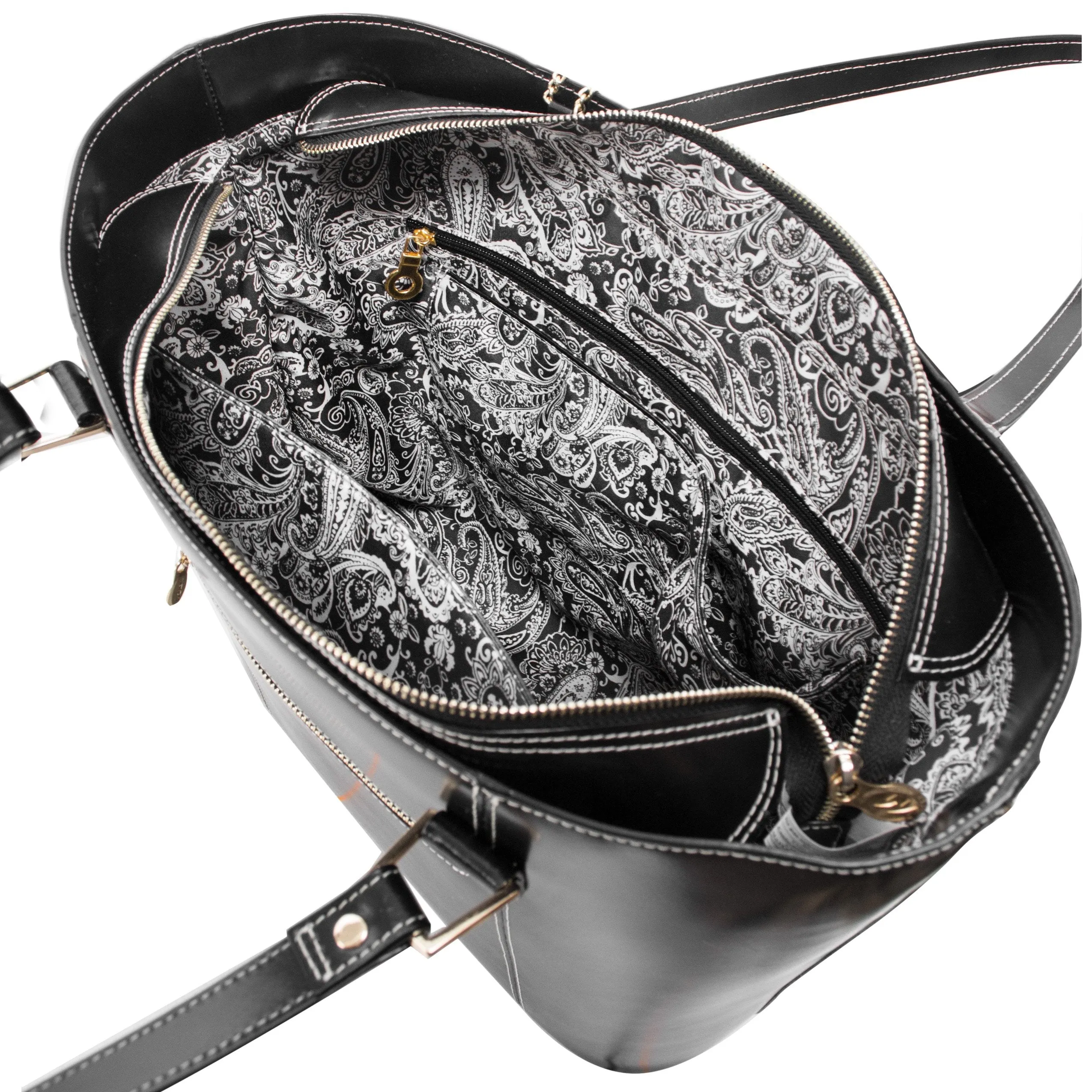 McKlein USA Deva Leather Ladies' Tote With Tablet Pocket