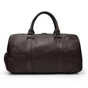 Men's Endre Weekender Vintage Leather Duffle Bag In Brown