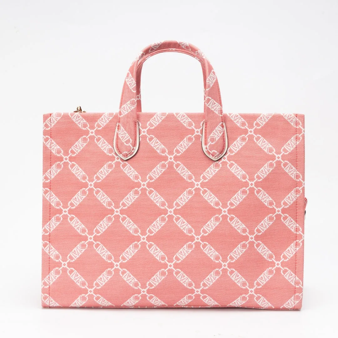 Michael Kors Gigi Logo Grab Coral Tote
