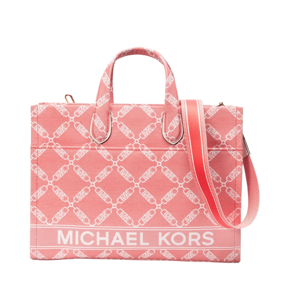 Michael Kors Gigi Logo Grab Coral Tote