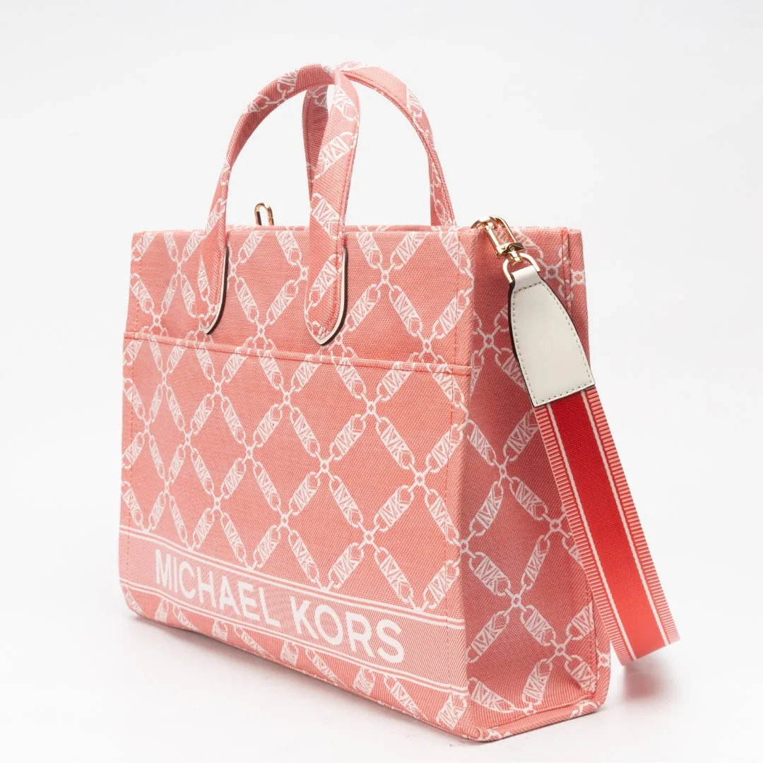 Michael Kors Gigi Logo Grab Coral Tote