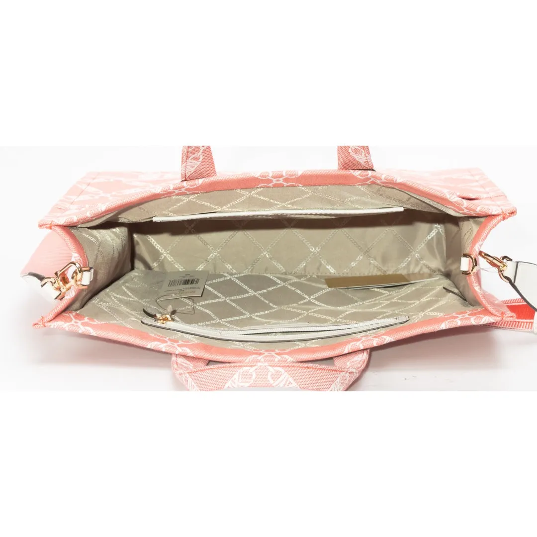 Michael Kors Gigi Logo Grab Coral Tote