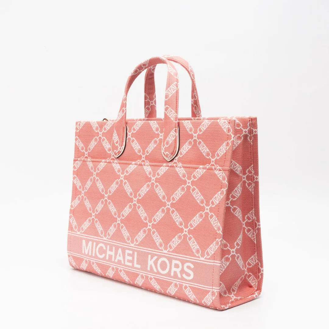 Michael Kors Gigi Logo Grab Coral Tote