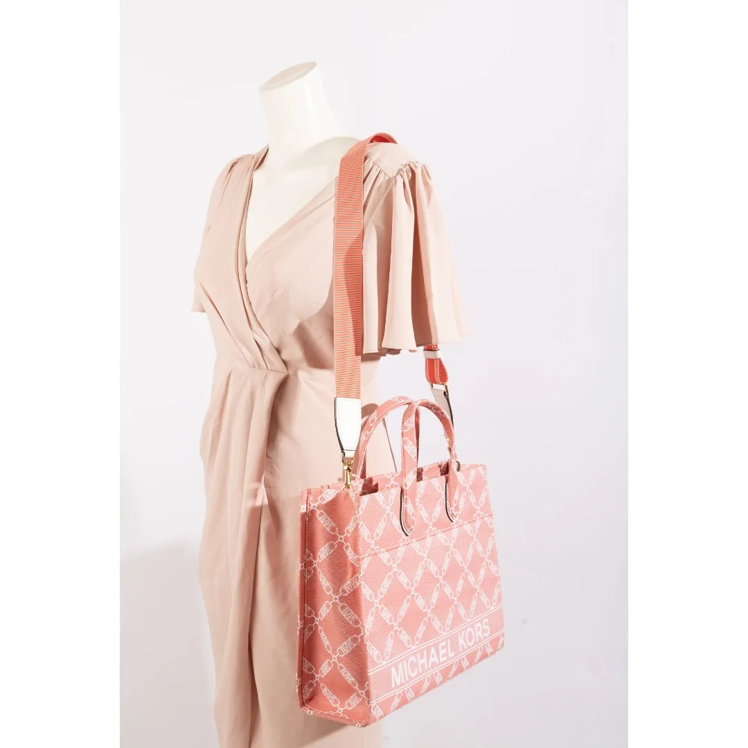 Michael Kors Gigi Logo Grab Coral Tote