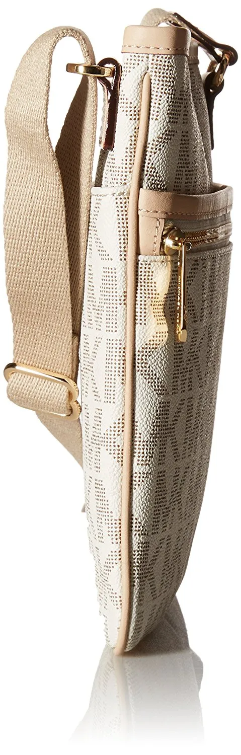 Michael Kors Jet Set Item Large PVC Crossbody in Vanilla