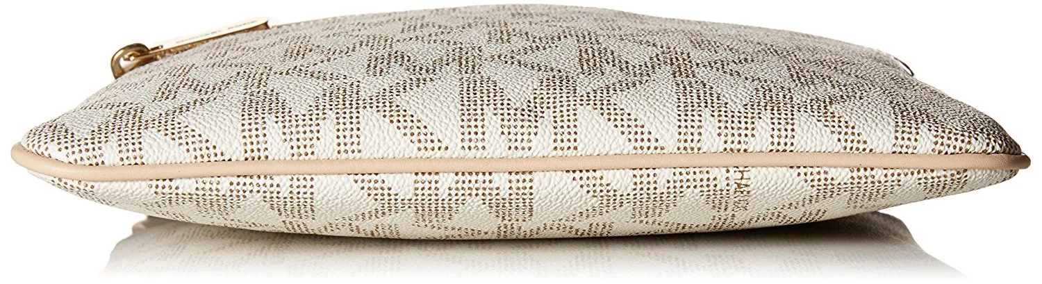Michael Kors Jet Set Item Large PVC Crossbody in Vanilla