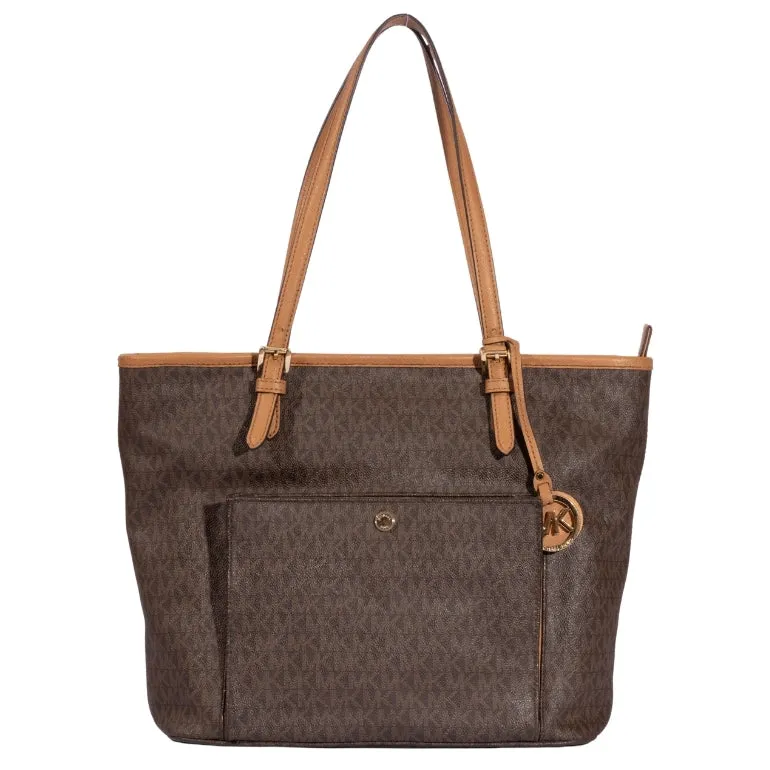 Michael Kors Jet Set Logo Front Pocket Tote