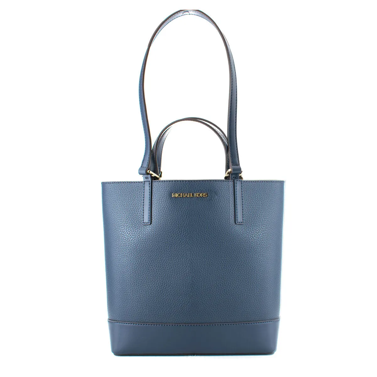 Michael Kors Kelli Leather Tote Shoulder Bag Blue
