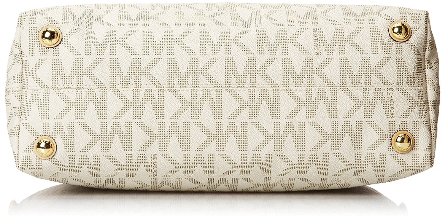 Michael Kors Women's Jet Set Logo Multifunction Tote Leather Top-Handle Satchel
