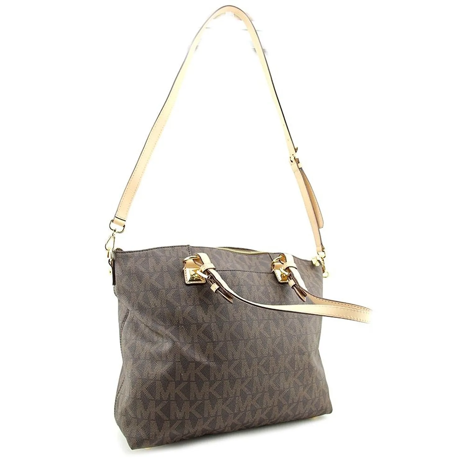 Michael Kors Women's Jet Set Logo Multifunction Tote Leather Top-Handle Satchel