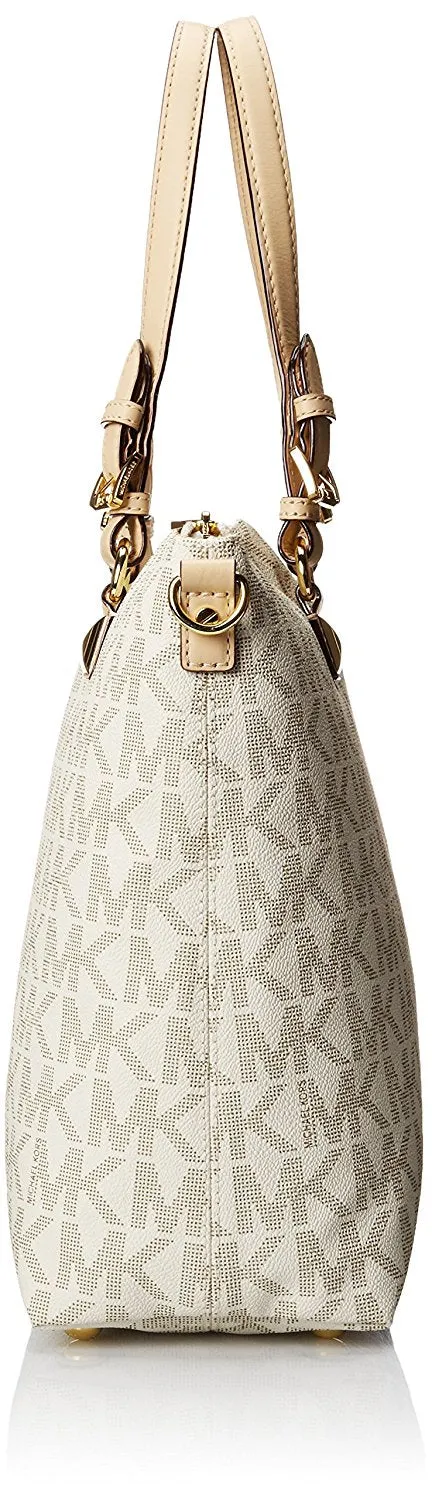 Michael Kors Women's Jet Set Logo Multifunction Tote Leather Top-Handle Satchel