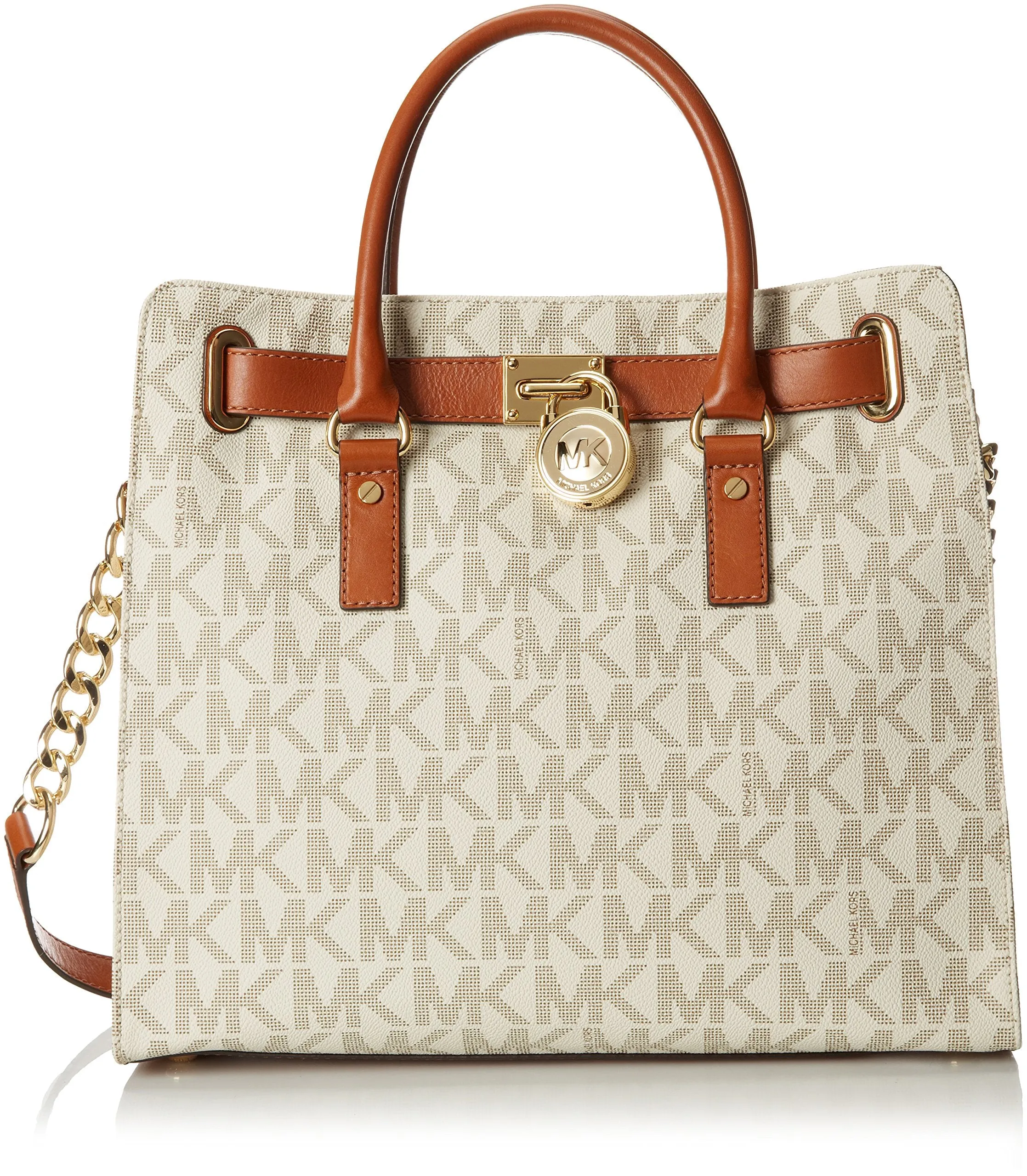 Michael Kors Women's Large Hamilton Signature PVC Shoulder Tote