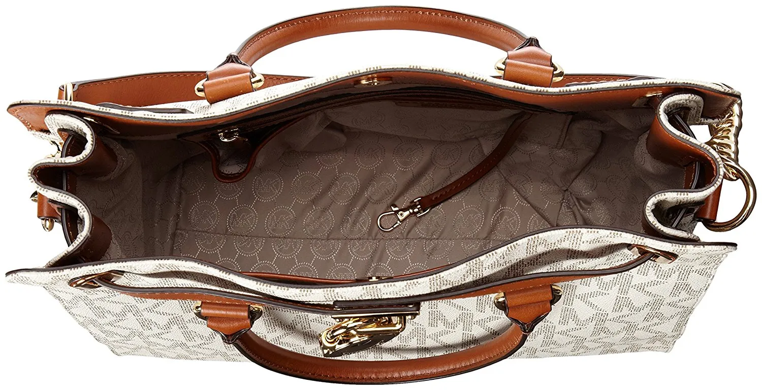 Michael Kors Women's Large Hamilton Signature PVC Shoulder Tote