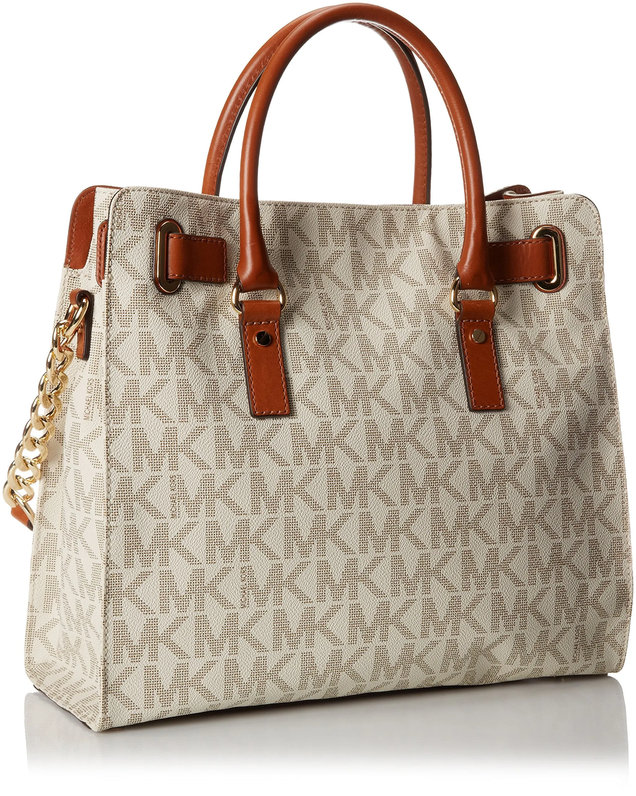 Michael Kors Women's Large Hamilton Signature PVC Shoulder Tote