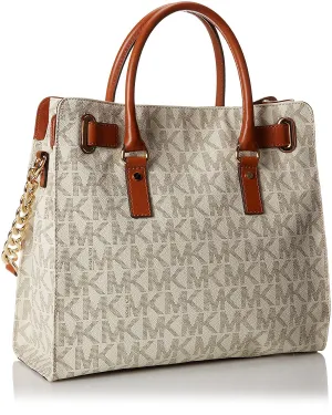 Michael Kors Women's Large Hamilton Signature PVC Shoulder Tote